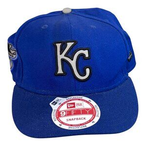 New Era 9Fifty Kansas City Royals Blue Wool Snapback Hat One Size MLB Baseball